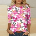 thumbnail image 2 of YDLCAFD Easter Womens Fashion Round Neck Short Sleeved Printed T Shirt Top, 2 of 5