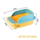 thumbnail image 2 of Caja de arena para gatos, bandeja de diseño desmontable, orinal duradero con borde alto, semiabierta Amarillo, 2 of 3