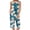 03-Blue, variant on Capri Pajamas for Women Sets 2 Piece Sleeveless Lounge Set Tank Tops & Capri Pants Mom or Granny Pjs