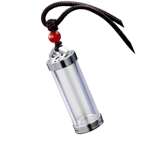Memorial Urn Necklace For Ashes Hair Sand Engravable Symbol Jewelry Stainless Steel Acrylic Gift For Family