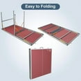 thumbnail image 6 of DOUBLE FISH 6ft Mid-Size Foldable Portable Ping Pong Table Indoor Outdoor Game Set with Net 2 Paddles 3 Balls red color, 6 of 10