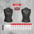thumbnail image 3 of First Mfg Co - Fairmont - Women's Motorcycle Biker Riding Black Leather Vest - 5X Large - Adjustable Lacing, 3 of 3