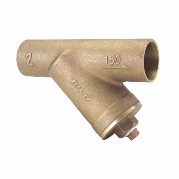 Keckley Y Strainer,3 3/8" H,20 mesh,Bronze 1/21SJY-BCM20M34-FTI-E