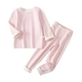 thumbnail image 2 of Cowsor Soft Cotton Pajamas for Toddler Boys Girls Kids Long Sleeve Sleepwear with Leggings Long Johns Thermal Underwear Set, 2 of 5