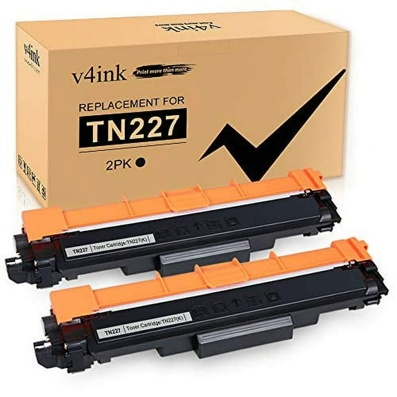 V4ink TN223 Compatible Toner Cartridge Replacement for Brother TN223BK TN-223BK, 2-pack Black