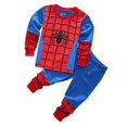 thumbnail image 1 of Kids Boy Long Sleeve Nightwear Outfit Spiderman Superman Pyjamas Set, 1 of 2