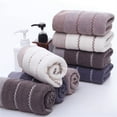 thumbnail image 6 of Goowood Bath Towels Cotton Bath Towel for Bathroom Soft Absorbent Thickened Wavy Towel Quick Dry Wash Cloths for Showering Hotel Spa Beach, 6 of 8