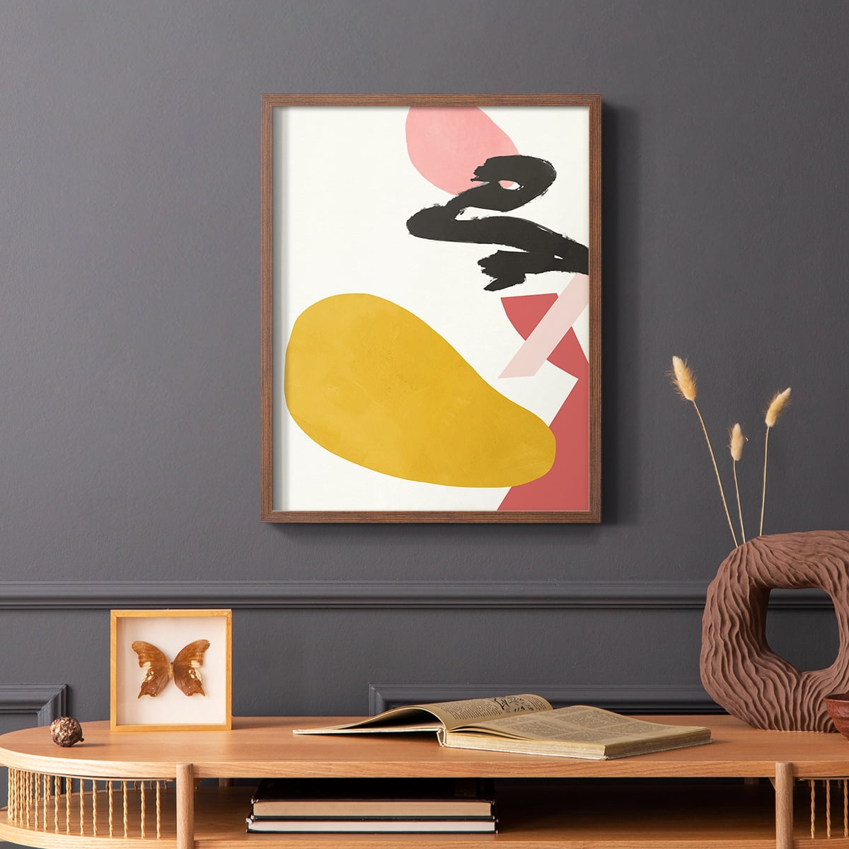 Bright Boy I Framed Print in Brown Solid Wood Framed Print No Nail Hanging