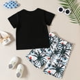 thumbnail image 5 of Utlike Toddler Boys Outfits Sets Short Sleeve Tree Prints T Shirt Tops And Shorts Set&Outfits Boys Breathable Clothing Sets Size 18 Months-24 Months, 5 of 6