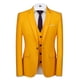 thumbnail image 4 of Traje de 3 piezas para hombre, elegante, sólido, con un botón, corte entallado, conjuntos de traje de fiesta, 4 of 4