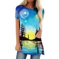 thumbnail image 1 of Camisetas de cuello redondo para mujer Camisetas con estampado vintage Camisetas de manga corta Blusa Tops Fridja  bn4406, 1 of 5
