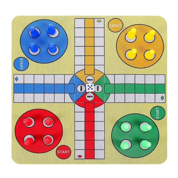 Tabletop Flying Chess Mat Board Game for Parties Portable Ludo Chess Interactive Desktop Game for Adults with Smooth Surface Design