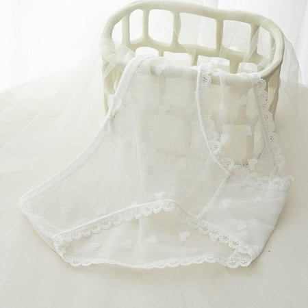 

Sweet Girly Md-waist Underpanties Lace Bow Mesh Cotton Crotch Briefs