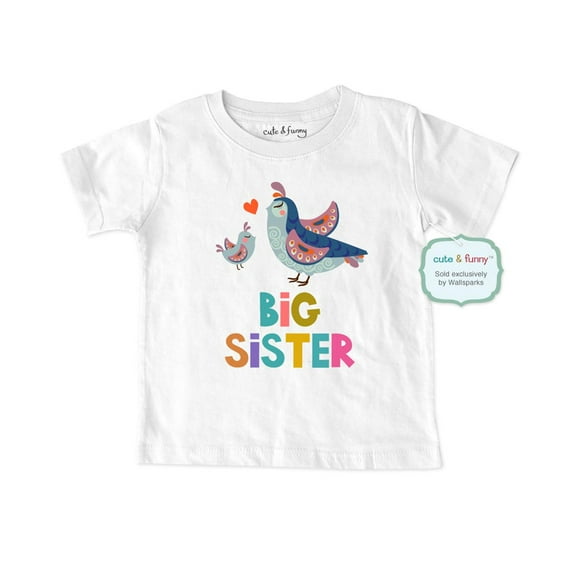 Big Sister Pigeons - wallsparks cute & funny Brand - Soft Infant & Toddler Shirt - Baby birth pregnancy announcement
