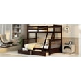 thumbnail image 6 of Twin-Over-Full Bunk Bed with Ladders and Two Storage Drawers(Espresso), 6 of 9