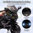thumbnail image 5 of 6V Kids Motorcycle with Training Wheels, Electric Ride-On Toy with Music & Headlight, Toddler Bike Gifts for Boys Girls Ages 3-6, 5 of 9