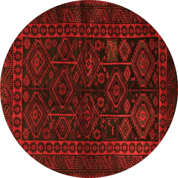 Ahgly Company Indoor Round Persian Orange Traditional Area Rugs, 3' Round