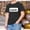 Black, variant on Stylish Graphic Print Short Sleeve Tee Shirt For Teen Girls And Kids Casual Comfortable Daily Wear Tops Short Sleeve Shirt for Girls Tees Kids Tshirts Clothes Summer Tops T-Shirt
