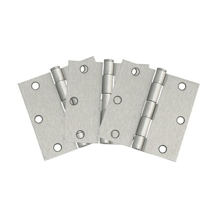 

Design House Square Corner Door Hinge in Satin Nickel 3.5-Inch 3-Pack