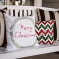 thumbnail image 3 of Surya  Merry Christmas II Square Throw Pillow - Green & White - 18 x 18 x 4 in., 3 of 4
