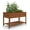 Oak, variant on 48x24x32in Elevated Wooden Raised Garden Bed Planter Box – Wheels, Storage Shelf, Liner – For Vegetables, Herbs, Flowers – Sturdy Outdoor Table for Patio, Deck, Backyard