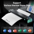 thumbnail image 3 of Phomemo M08D Portable Printer with Touchscreen, Upgraded Bluetooth Wireless Thermal Printer, Inkless Printing for Travel, Supports 8.5"x11" US Letter & A4, Compatible with iOS, Android, PC, Black, 3 of 7