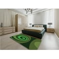 thumbnail image 5 of Ahgly Company Machine Washable Indoor Square Transitional Dark Lime Green Area Rugs, 3' Square, 5 of 7