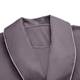 thumbnail image 6 of Men's Satin Robe Large Size Silk Kimono Classic Long Bathrobe Belt Pockets Lightweight Loungewear Sleepwear Pajamas Size L-4XL Brown, 6 of 8