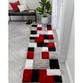 thumbnail image 2 of Well Woven San Francisco Escondido Red Modern Geometric Squares 2'7" x 9'10" Runner Area Rug, 2 of 8
