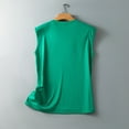 thumbnail image 5 of QYZEU Camisole Tops for Women Sleeveless Casual Tops Round Neck Solid Color Blouse Shirts Loose Fit Fashion Tank Tops Soft Breathable Lightweight Tops Mint Green XL, 5 of 7