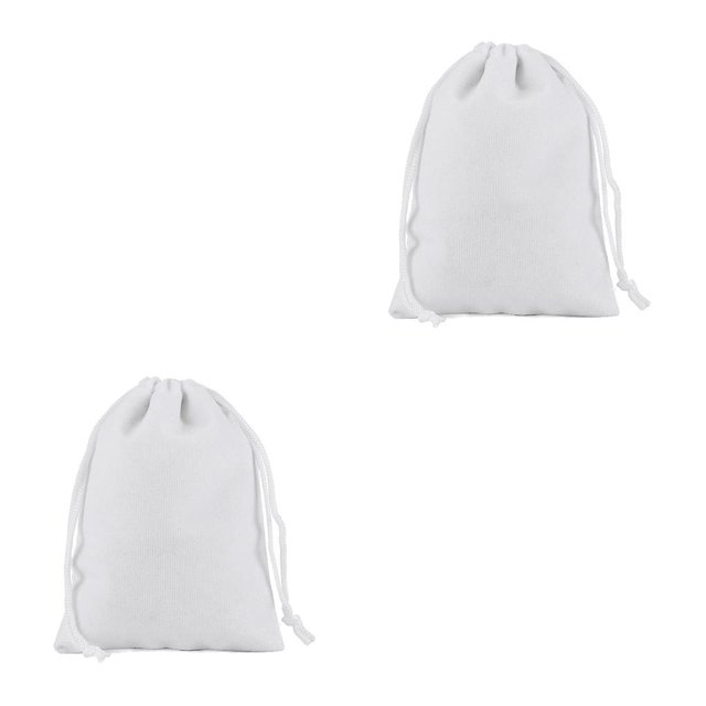 Wosthever 100 piezas de bolsas de joyería de terciopelo con cordón de almacenamiento de maquillaje organizador a prueba de polvo bolsa de Type2 NO2