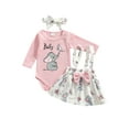 thumbnail image 2 of Seyurigaoka Baby Girl’s Elephant Long Sleeve Romper and Suspender Skirt  Headband, 2 of 6