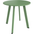 thumbnail image 5 of Evajoy Patio metal Side Table, 17.7"X18.3"(Height) Rust-Resistant Round End Table with Square Feet Décor for Bistro, Apartment, Balcony(Pea Green), 5 of 5