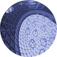 thumbnail image 1 of Ahgly Company Tapis Rond Lavable en Machine Intérieur Transitionnel Bleu Ciel, 7 Pieds Rond, 1 of 7