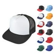 thumbnail image 3 of 4 Pack Flat Bill Blank 5 Panel Mesh Foam Trucker Baseball Hats Caps Wholesale Bulk, 3 of 15