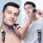 SURKER Electric Shaver Razor Cordless Beard Trimmer for Men Nose Hair Trimmer 3 in 1 Trimmer Grooming Kit Plus 1 Facial Cleansing Brush Waterproof USB Rechargeable Dry Wet