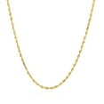 thumbnail image 2 of 10k Yellow Gold Solid Diamond Cut Rope Chain 1.5mm 16 in, 2 of 4