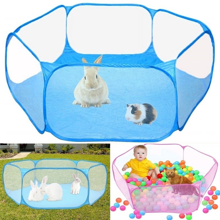 Dznils Pet Playpen, Portable Round Design with Steel Frame photo 5