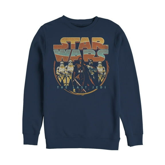 Men's Star Wars The Last Jedi First Order Retro Sweatshirt Navy Blue 3X Large