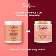 (2 pack) SheaMoisture Curl Enhancing Smoothie Hair Cream for Thick, Curly Hair Coconut and Hibiscus Sulfate Free and Paraben Free Curl Cream, 20 oz