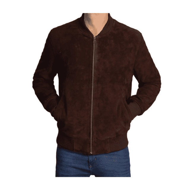 Dark Brown Suede Biker Jacket Mens With Side Pockets Mens Biker Suede Jacket Cafe Racer Jacket Mens Brown Motorcycle Jacket Men Biker Jacket size XS
