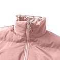 thumbnail image 6 of TFEOQRY Men's Short Padded Coats Jacket Stand Up Collar Solid Color Jacket Winter Thermal Cotton Jacket Pink, 6 of 9