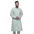 thumbnail image 3 of Atasi Indian Long Kurta For Mens Summer Wear Cotton Poplin Wedding Kurta Shirt, 3 of 7