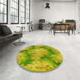 thumbnail image 4 of Ahgly Company Machine Washable Indoor Rectangle Transitional Dark Yellow Green Area Rugs, 5' x 8', 4 of 7