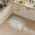 thumbnail image 2 of ODIKA Beige Watercolor Blooms Abstract Vine Pile Playroom Imitation Pet Friendly & Kids Safe for Bedroom, Bedside, Nursery, 2 of 7