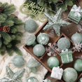 thumbnail image 5 of Bolas de Navidad verdes pintadas a mano, adornos colgantes, adornos colgantes, árbol de Navidad, nuevo, 5 of 5
