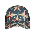 thumbnail image 4 of Curved Design Along The Top Of The Baseball Cap Reinforced Adjustable Breasted Four Seasons Available Independence Day Theme Elements Star (7), 4 of 8