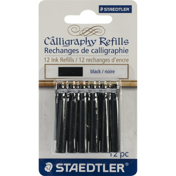 Staedtler 373276 Calligraphie Recharges d'encre de stylo de 12 Pkg-Noire