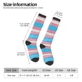 thumbnail image 3 of Women's Knee High Socks Transgender Pride Flag Outdoor Casual Tube Socks, 3 of 7
