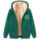 thumbnail image 2 of Chaqueta y sudadera informal con capucha de manga larga para mujer, con estampado de moda, de polar y capucha, 2 of 4